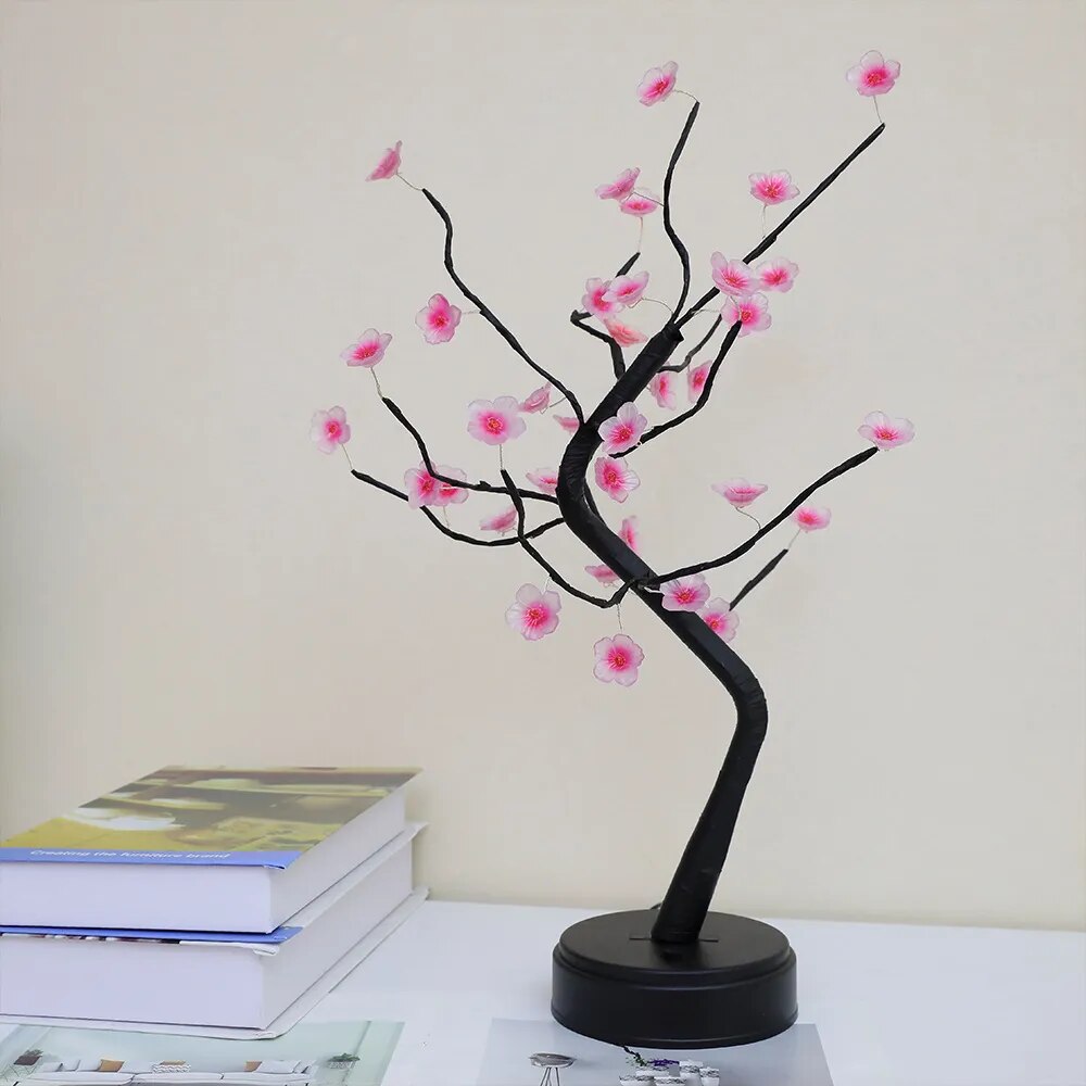 Cherry Blossom Bonsai Tree Lamp