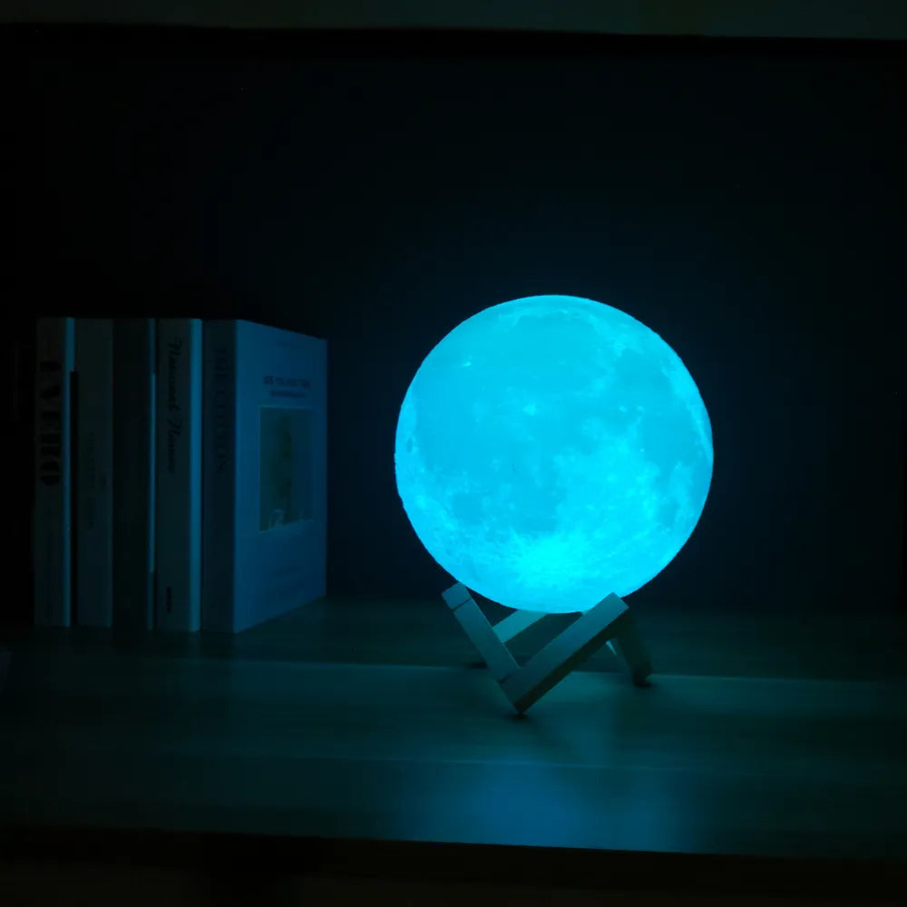 Lunar Moon Lamp - 16 Colours LED Night Light