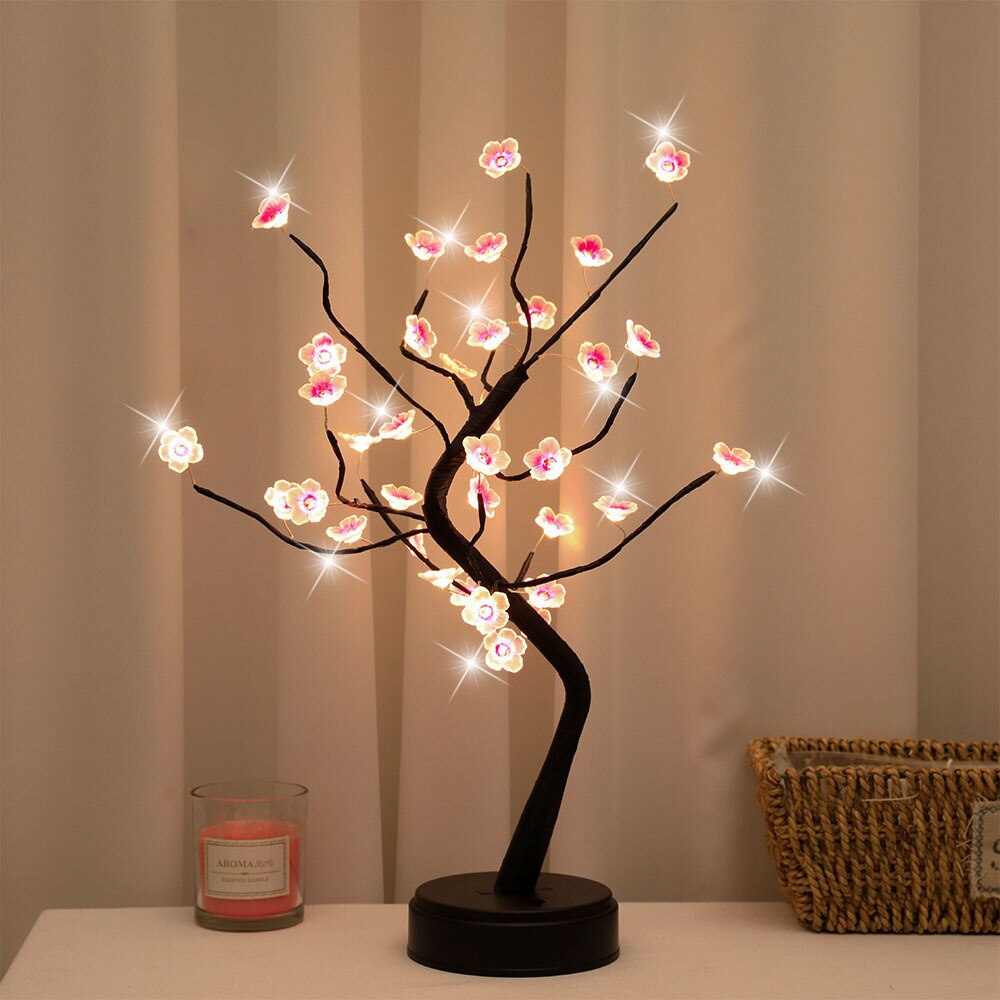 Cherry Blossom Bonsai Tree Lamp