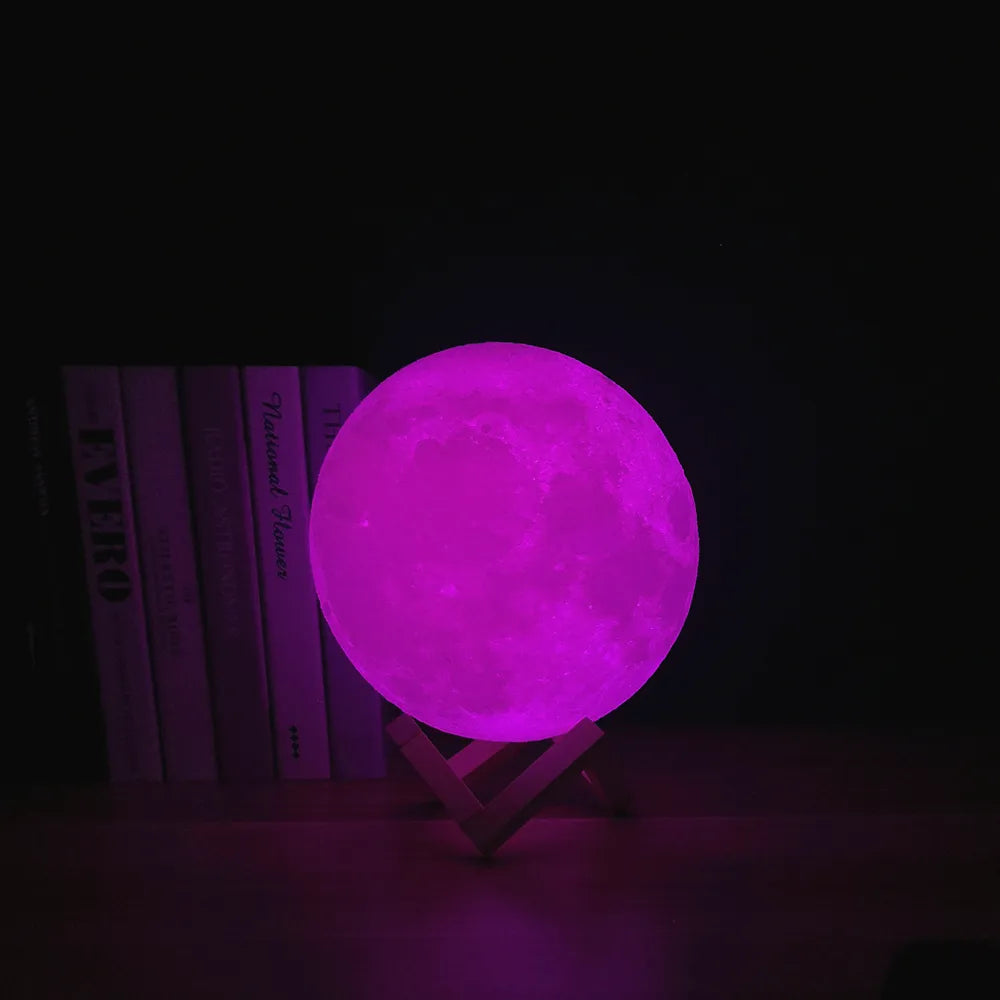 Lunar Moon Lamp - 16 Colours LED Night Light