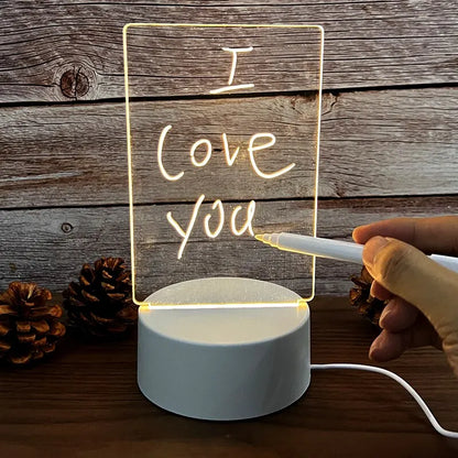 Creative LED Note Board with Pen