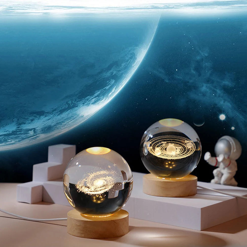 3D Milky Way Galaxy Crystal Ball Night Light