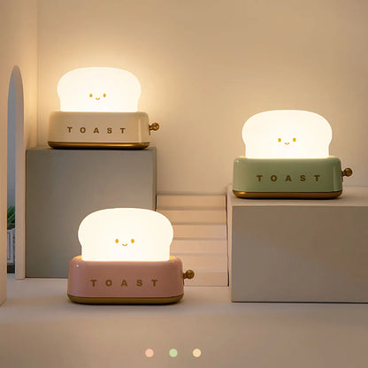 Cute Bread Toast LED Night Light