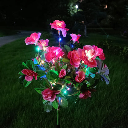 Azalea Flowers Solar-Powered LED Decorative Garden Light