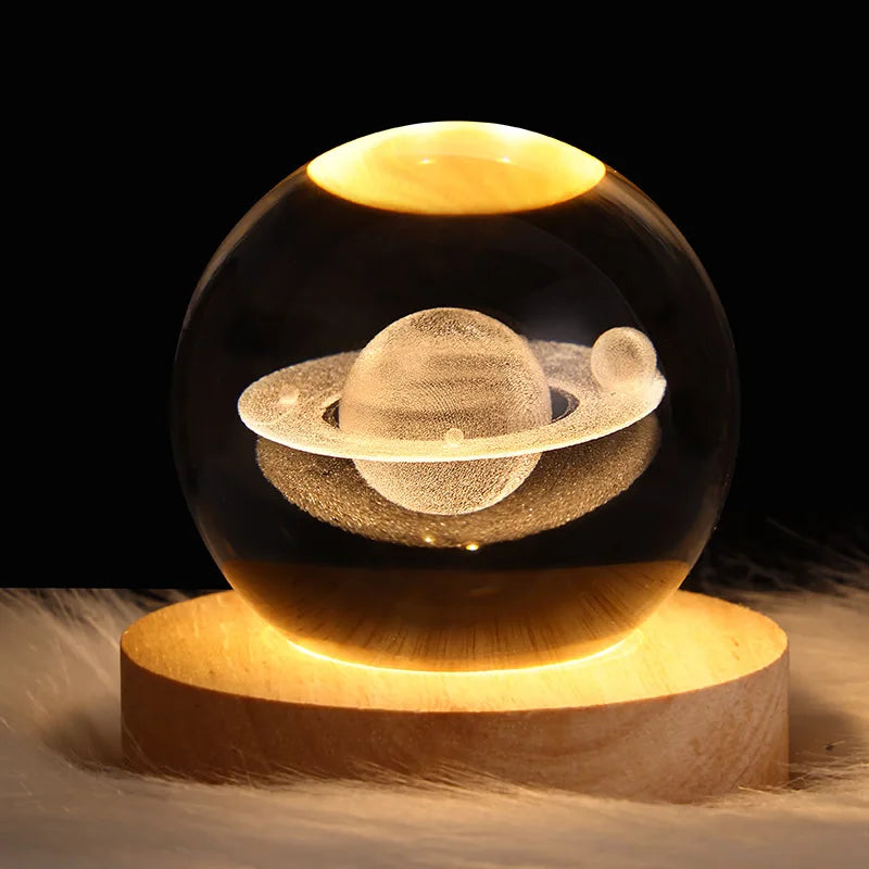 3D Milky Way Galaxy Crystal Ball Night Light