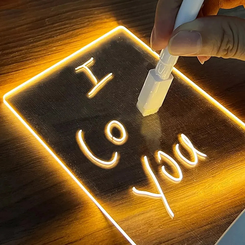 Creative LED Note Board with Pen