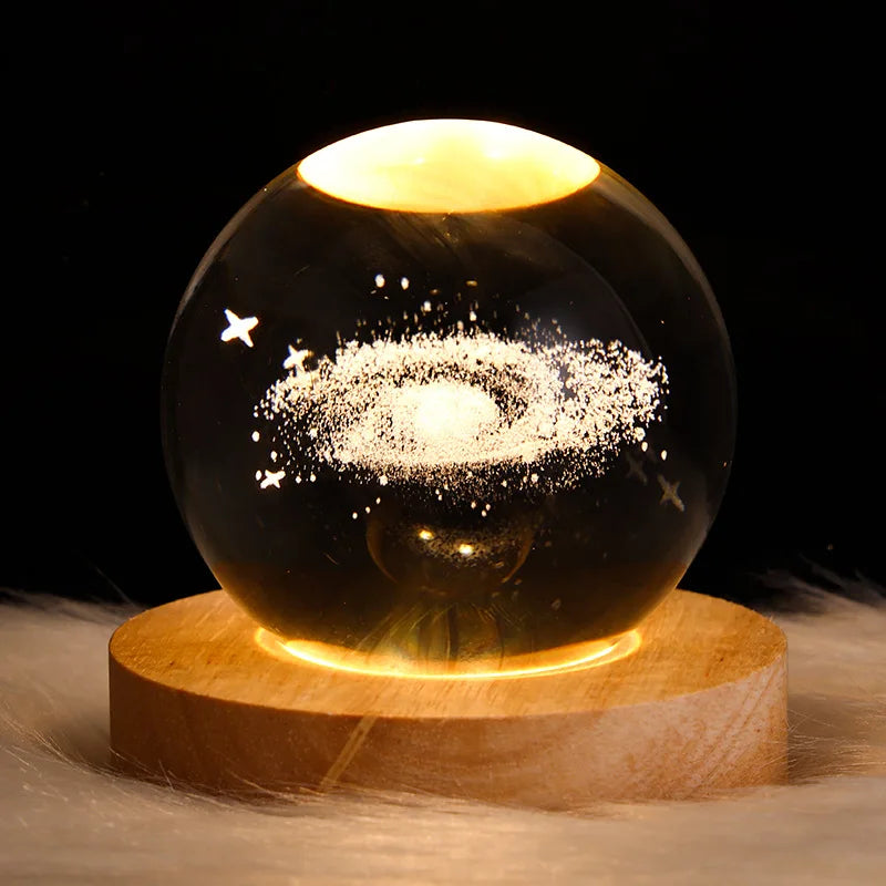 3D Milky Way Galaxy Crystal Ball Night Light