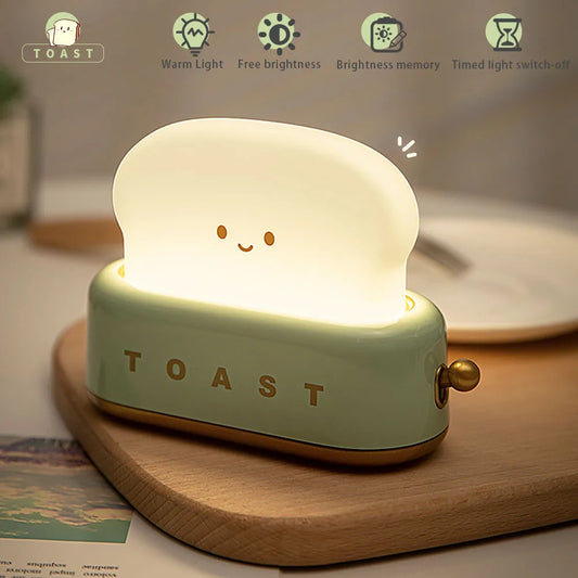 Cute Bread Toast LED Night Light