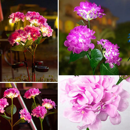 Hydrangeas Flower Solar-Powered LED Decorative Garden Light