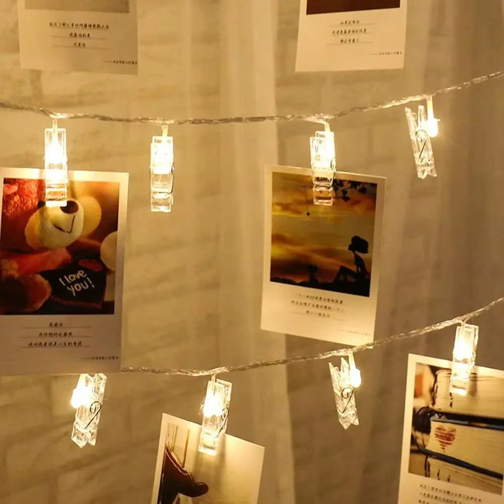 LED String Lights with Photo Clips