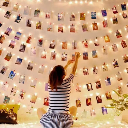 LED String Lights with Photo Clips