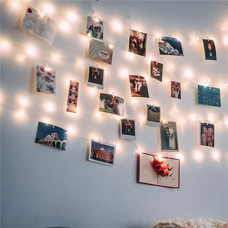 LED String Lights with Photo Clips