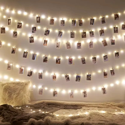 LED String Lights with Photo Clips