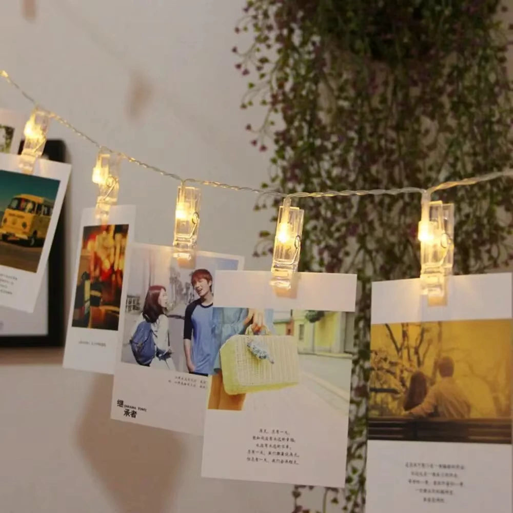 LED String Lights with Photo Clips