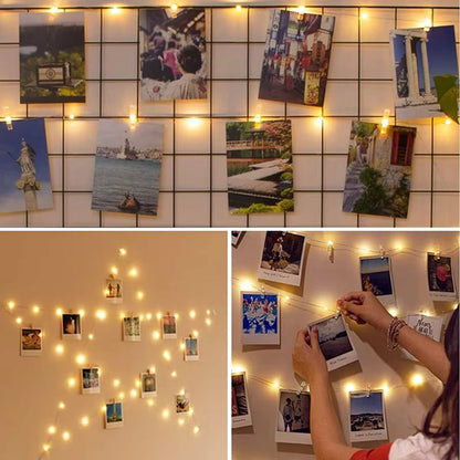 LED String Lights with Photo Clips